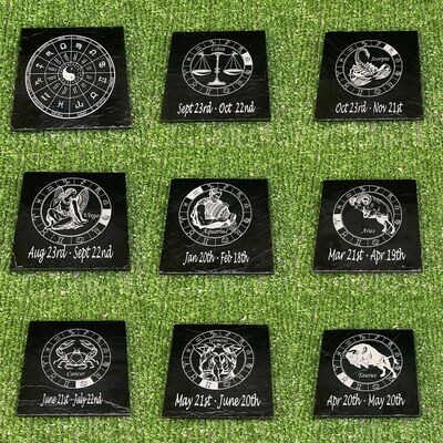 Horoscopes & Stars Slate Coasters