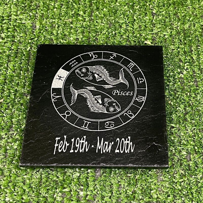 Pisces Horoscope Slate Coaster