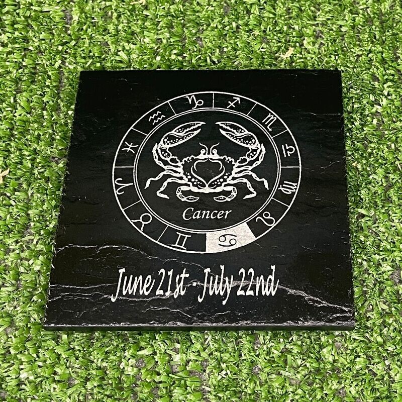 Cancer Horoscope Slate Coasters