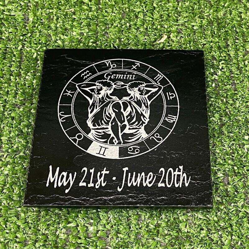 Gemini Horoscope Slate Coaster