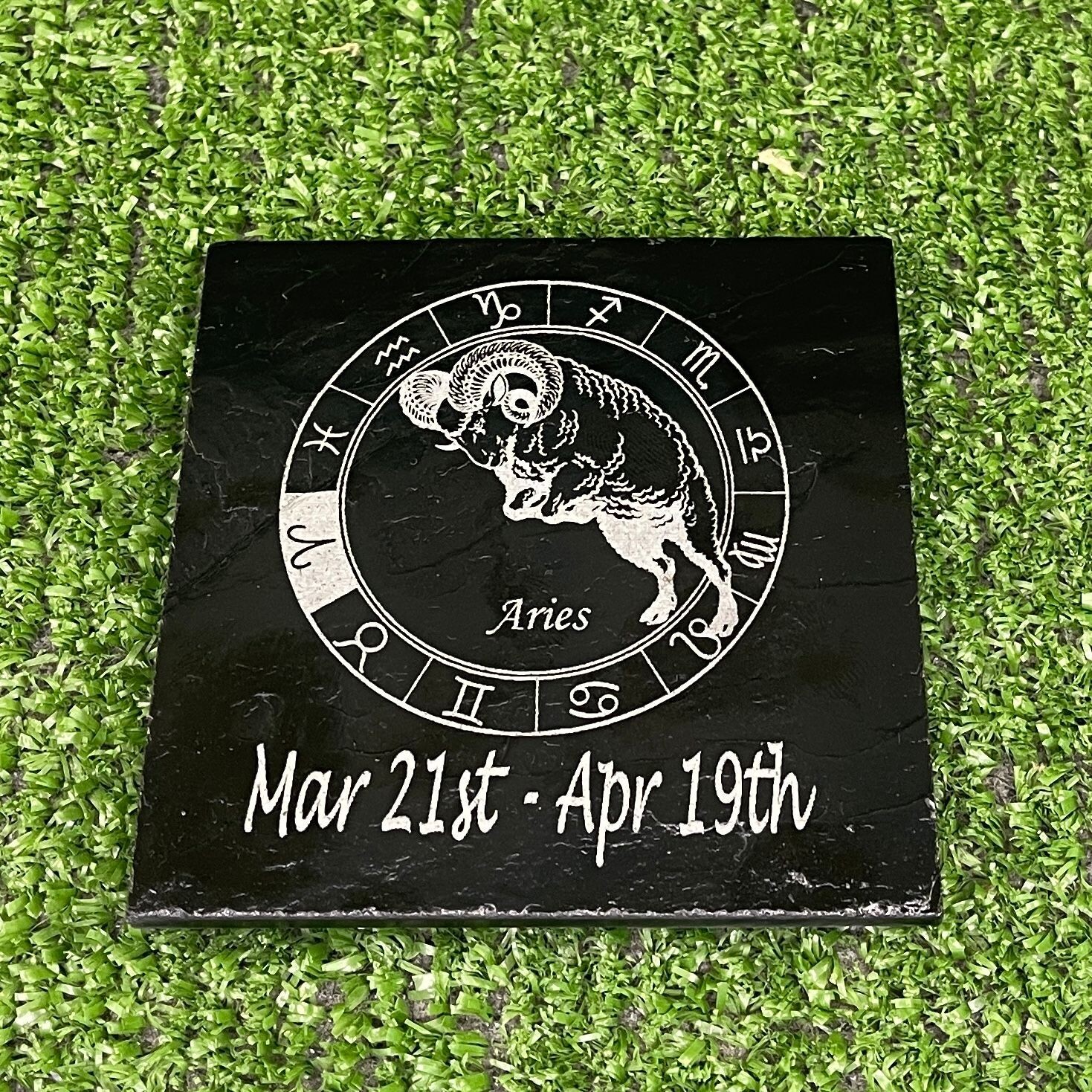 Aries Horoscope Slate Coaster