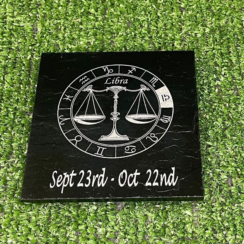 Libra Horoscope Slate Coaster