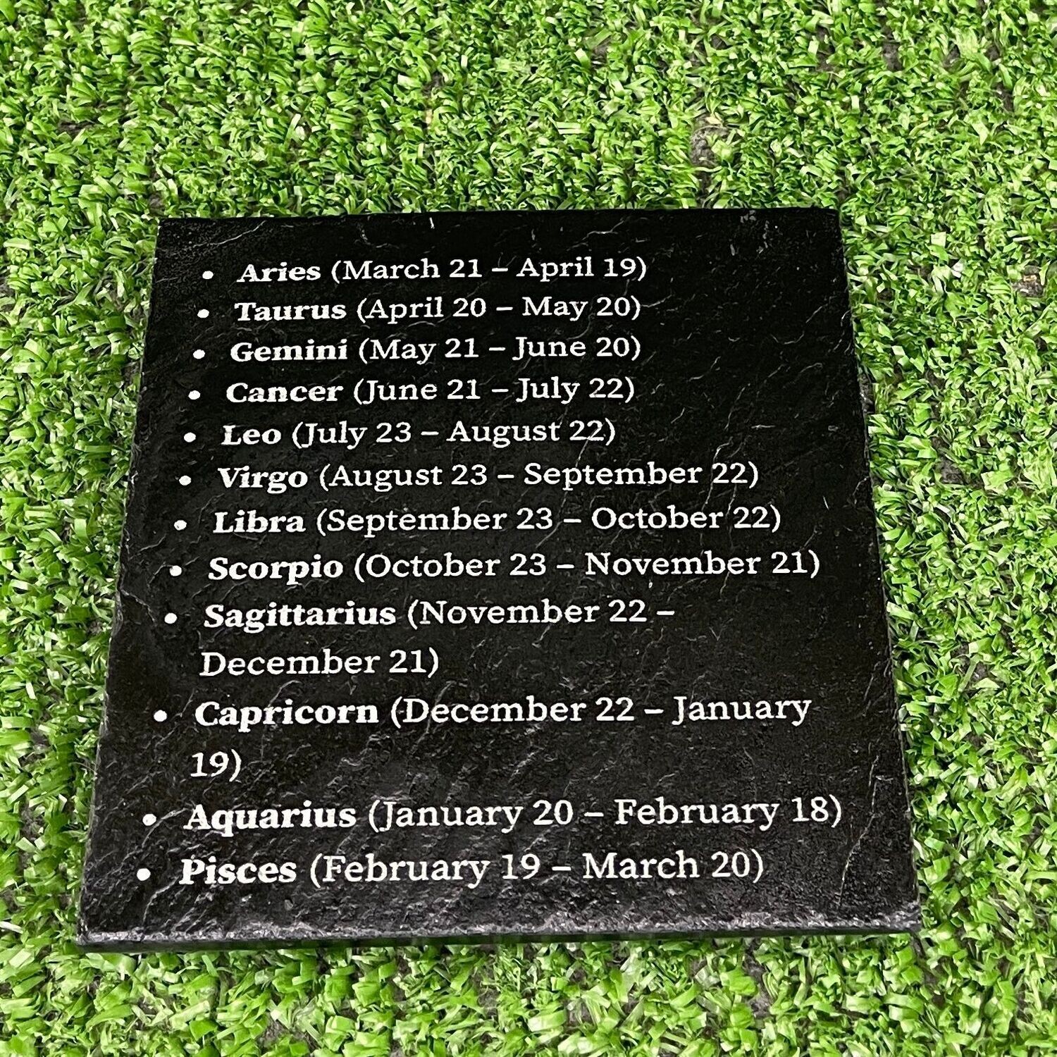 Horoscope Dates: Slate Coaster