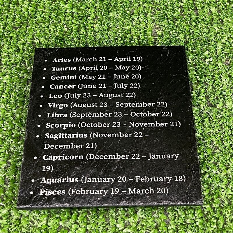 Horoscope Dates: Slate Coaster