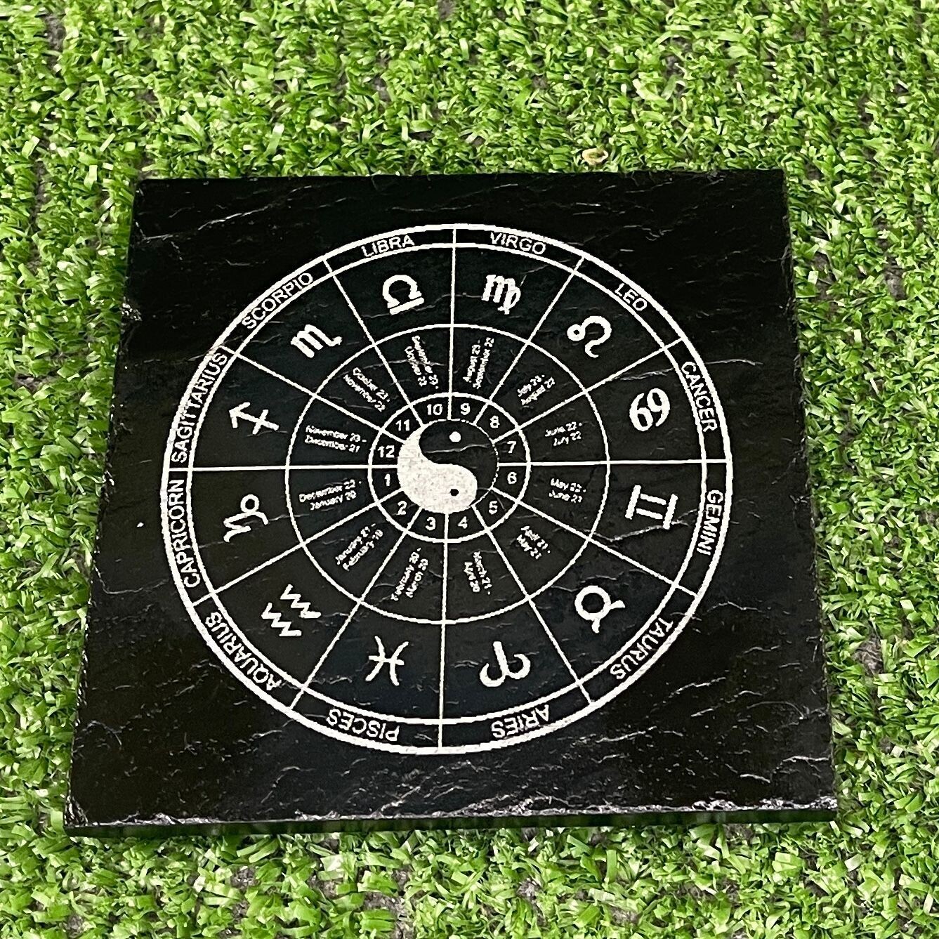 Horoscope Circle Slate Coaster