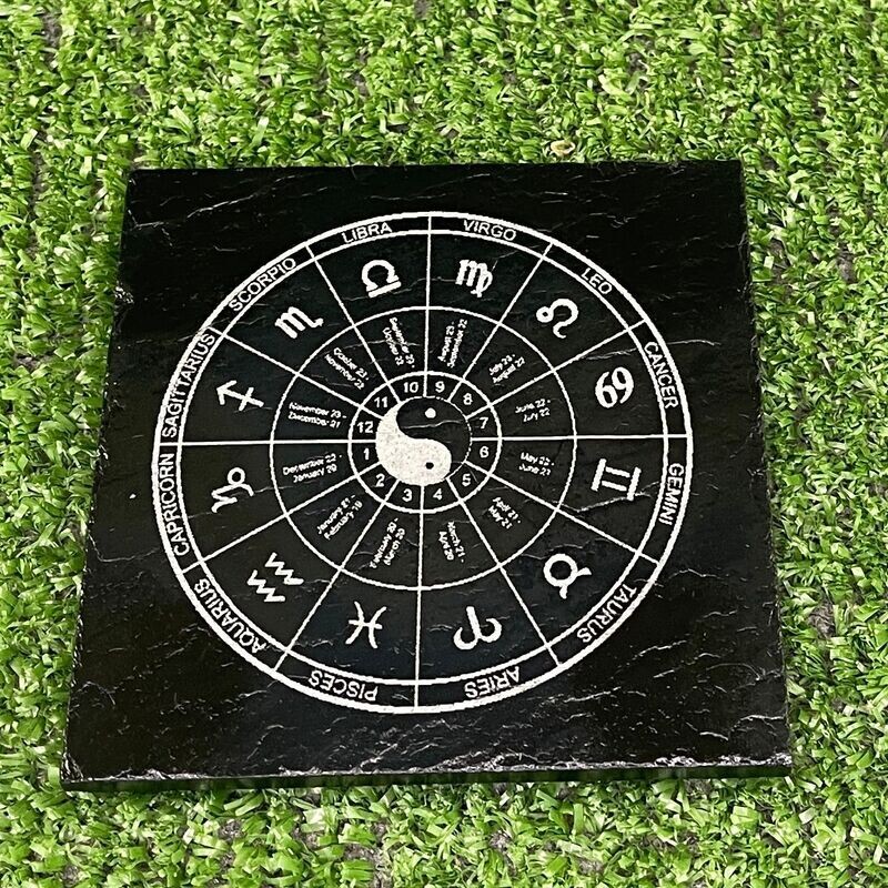 Horoscope Circle Slate Coaster