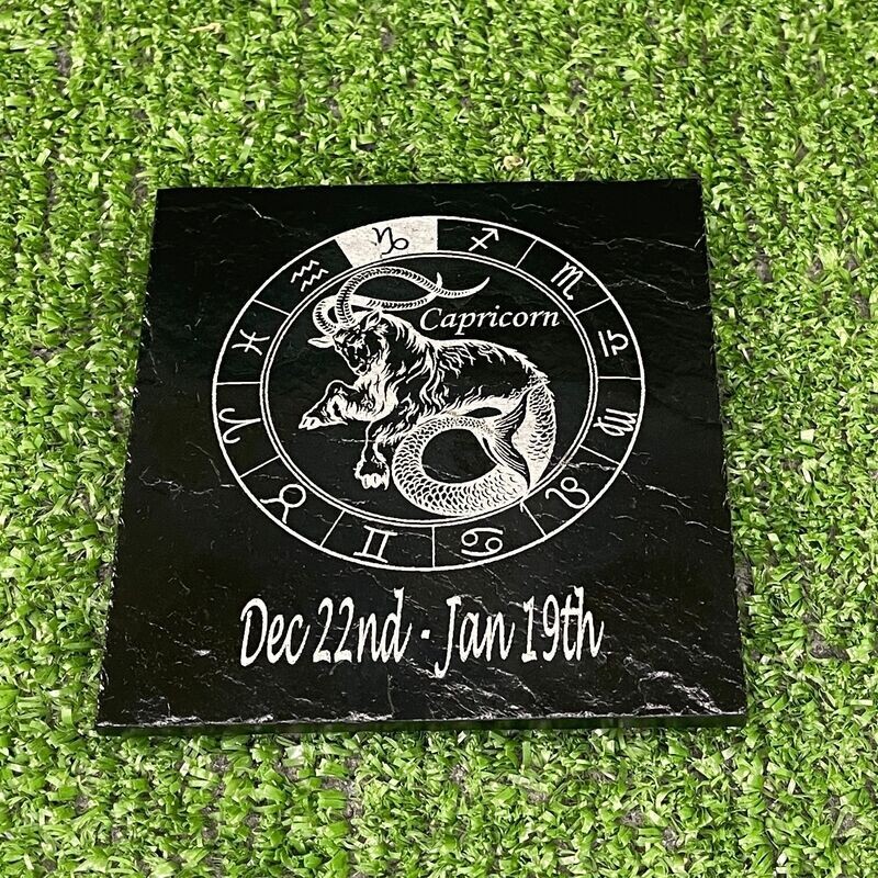 Capricorn Horoscope Slate Coaster