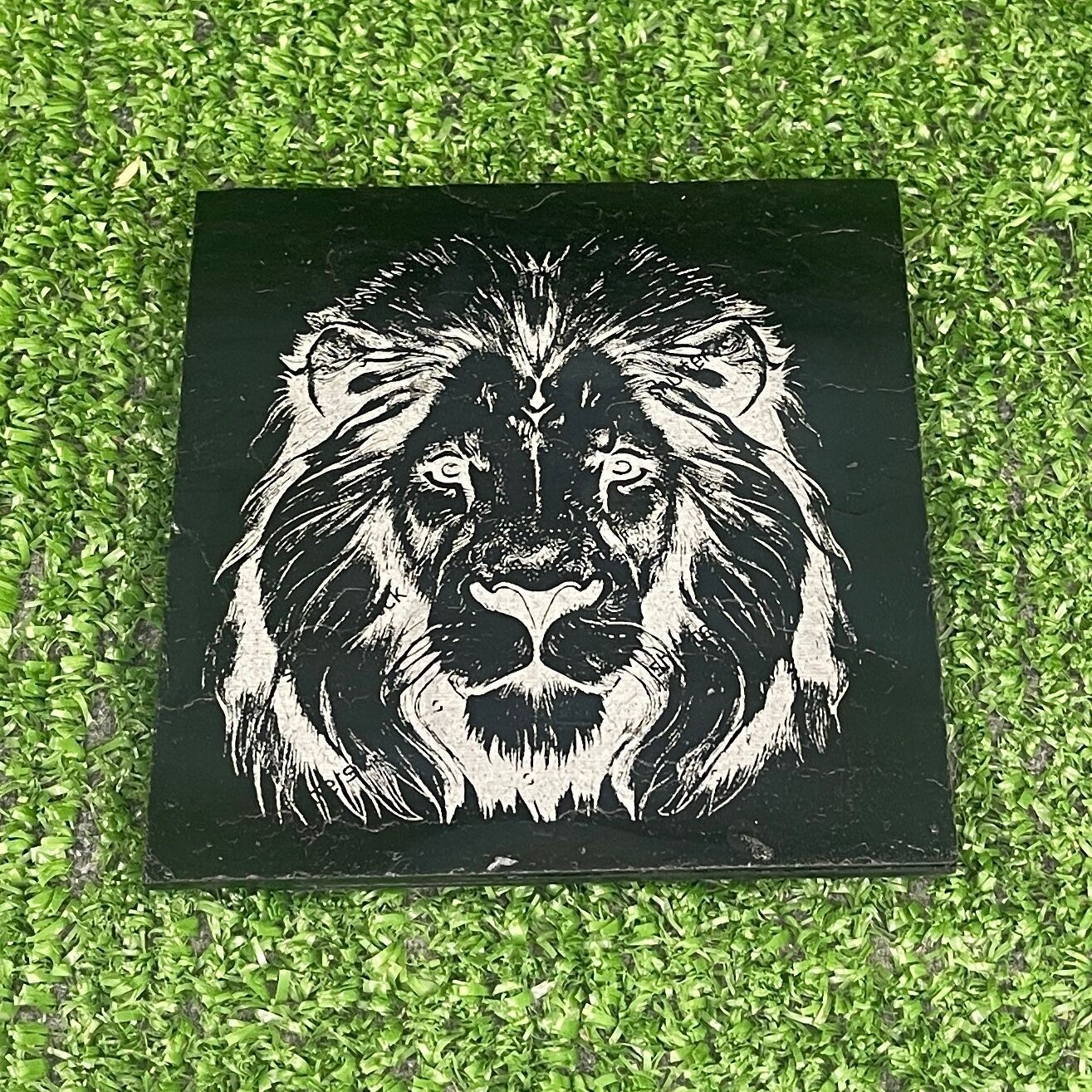 Lion Head Slate Coasters