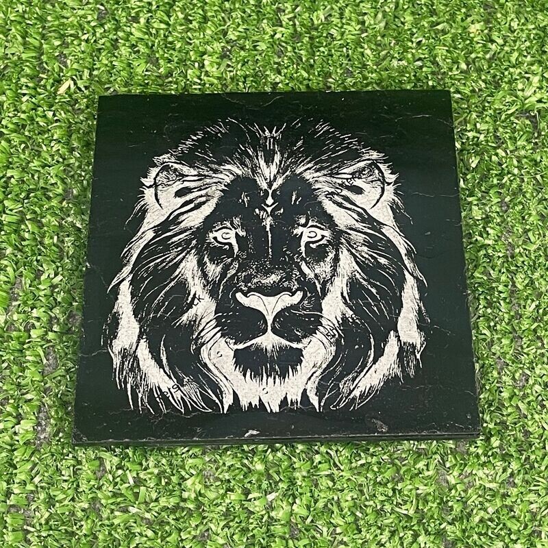 Lion Head Slate Coasters