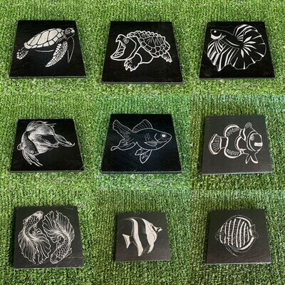 Aquatic Slate Coasters