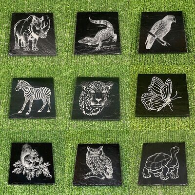 Wildlife Animal Slate Coasters