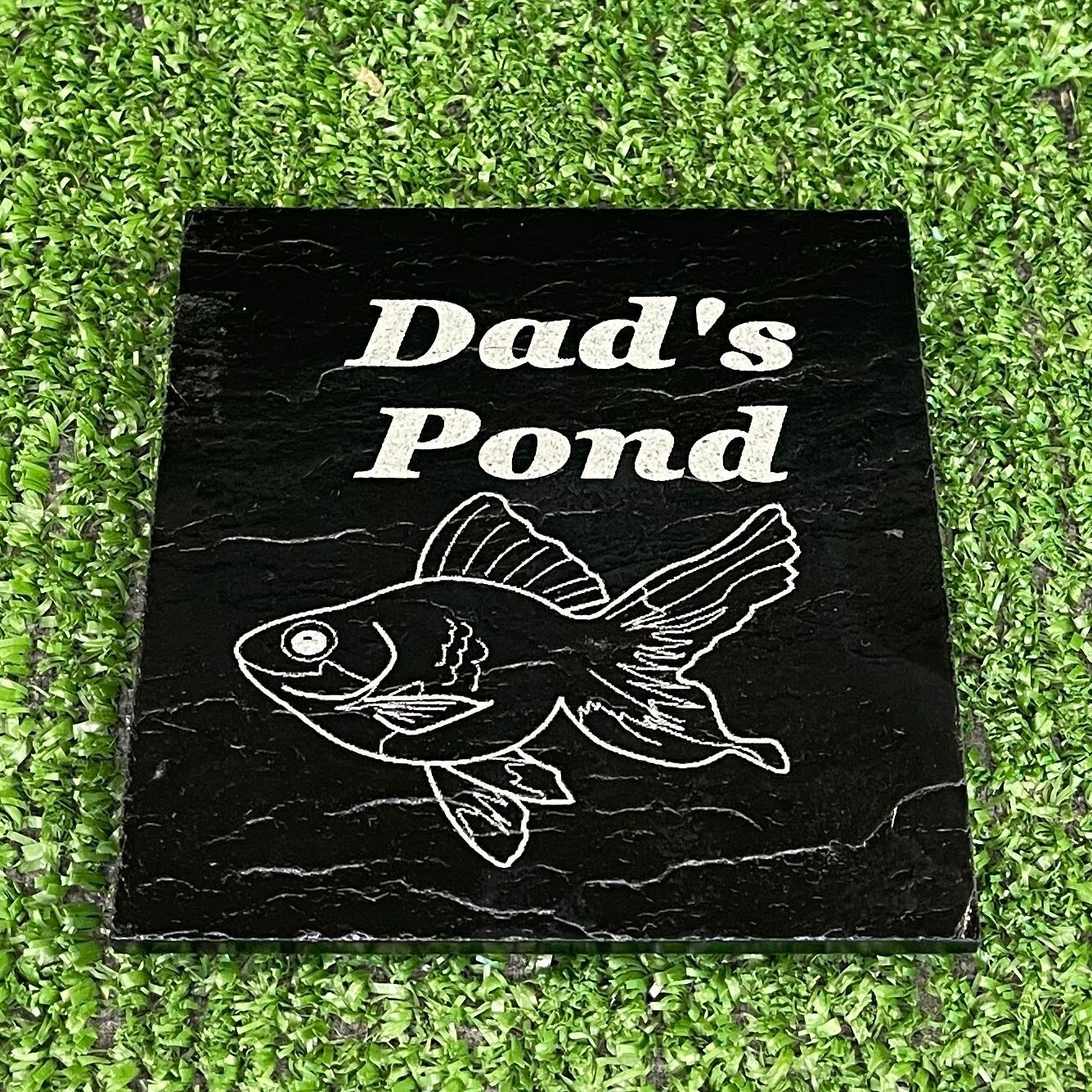 Dad's Pond Slate Coaster