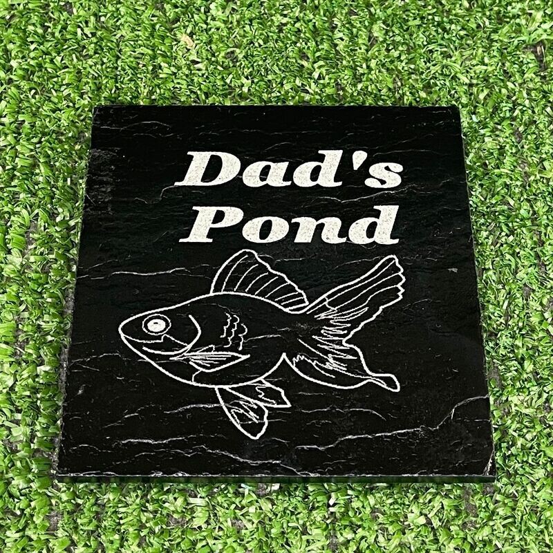 Dad's Pond Slate Coaster