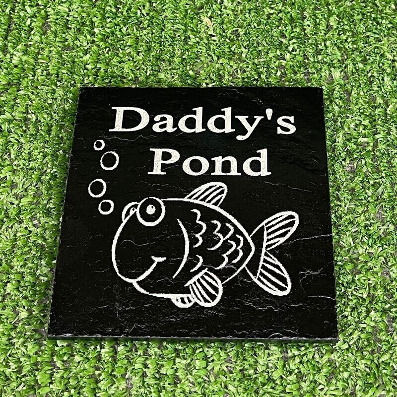 Daddy's Pond Slate Coaster
