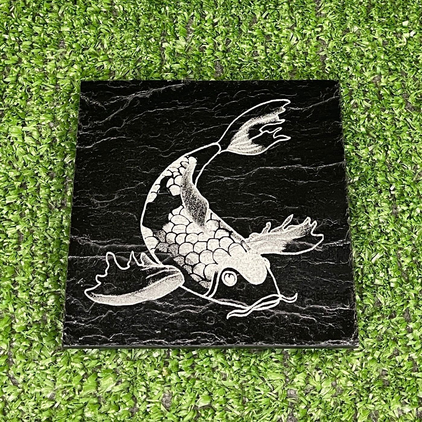 Hi-Fin Koi Slate Coaster 2