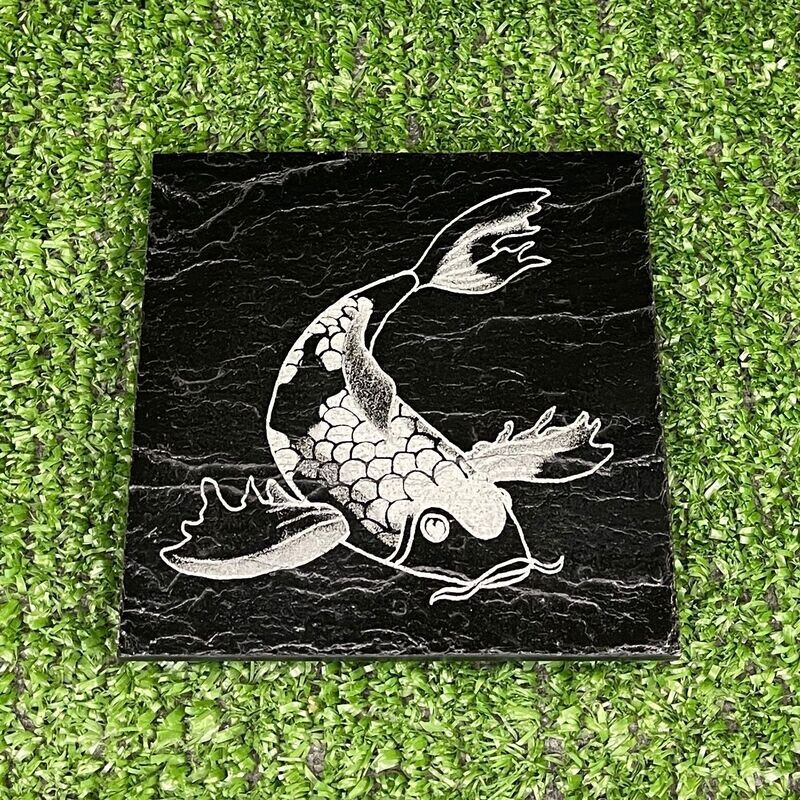 Hi-Fin Koi Slate Coaster 2