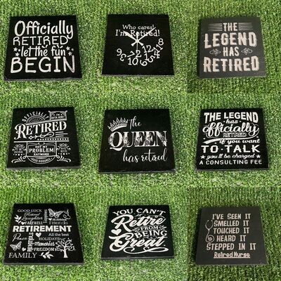 Retirement Slate Coasters