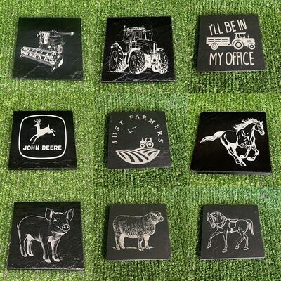 Farming Slate Coasters