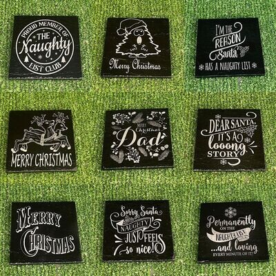 Christmas Slate Coasters