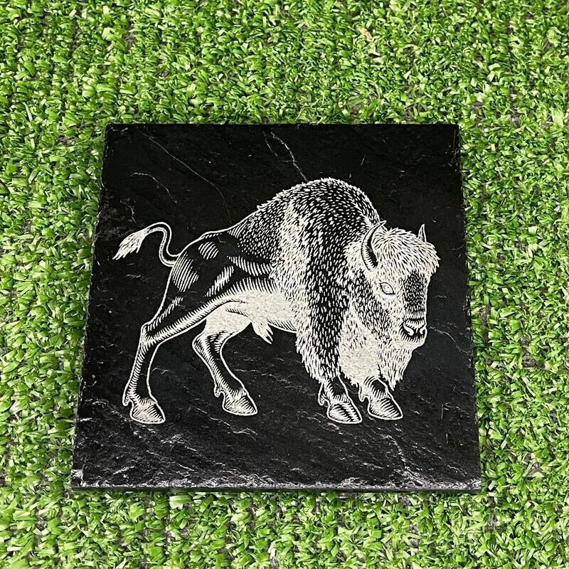 Bull Slate Coaster