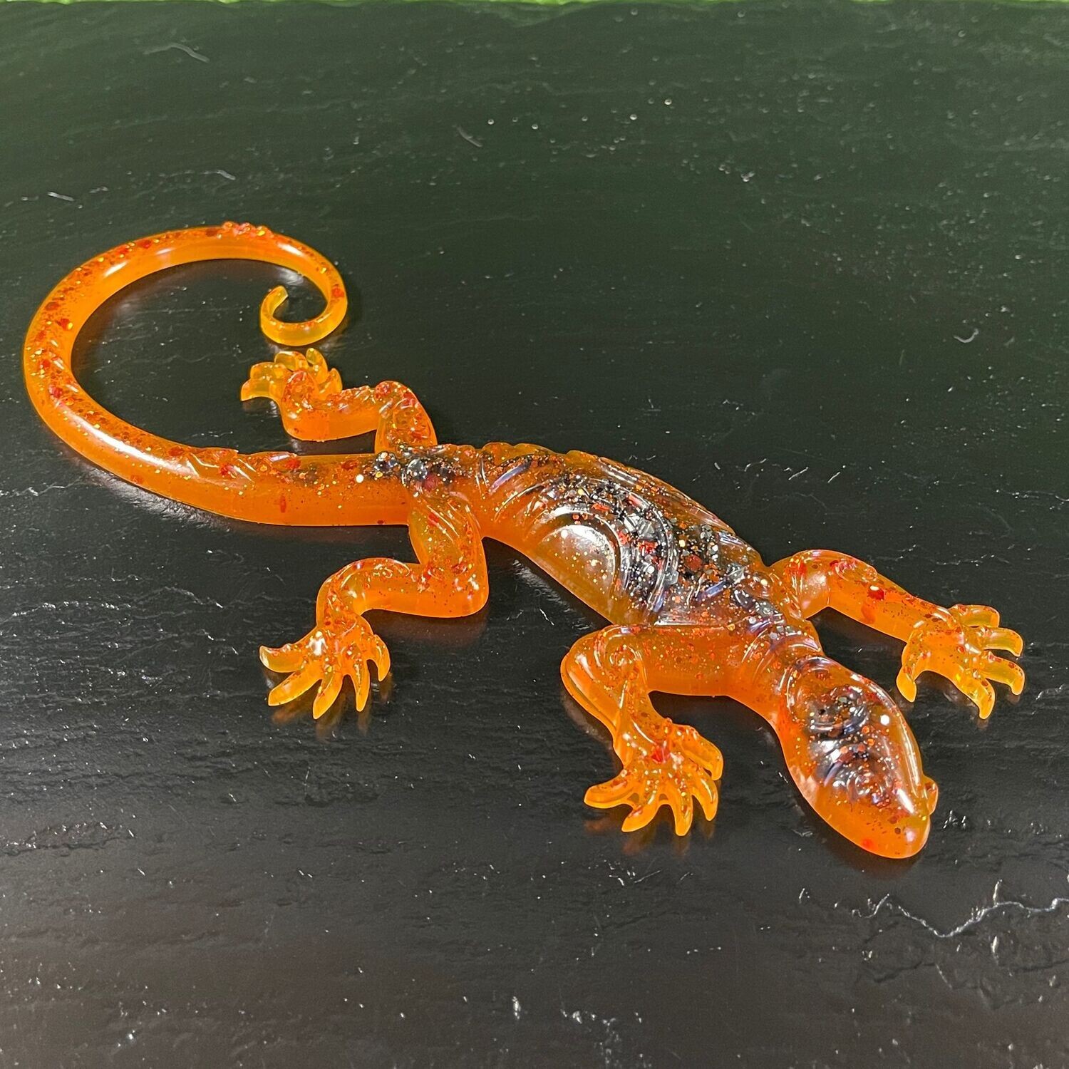 Gecko Lizard Reptile Orange & Black