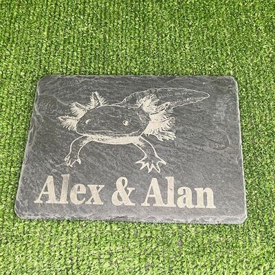 Axolotl Custom Slate Sign Axolotl Custom Slate Sign