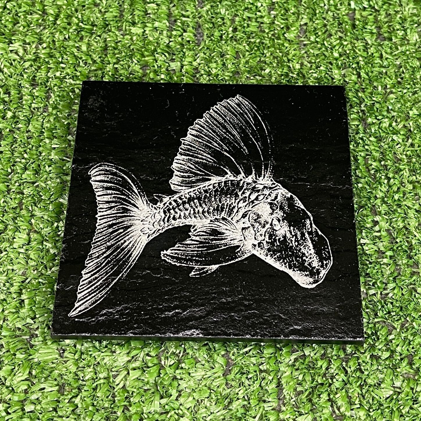 Catfish Slate Glossy Coaster