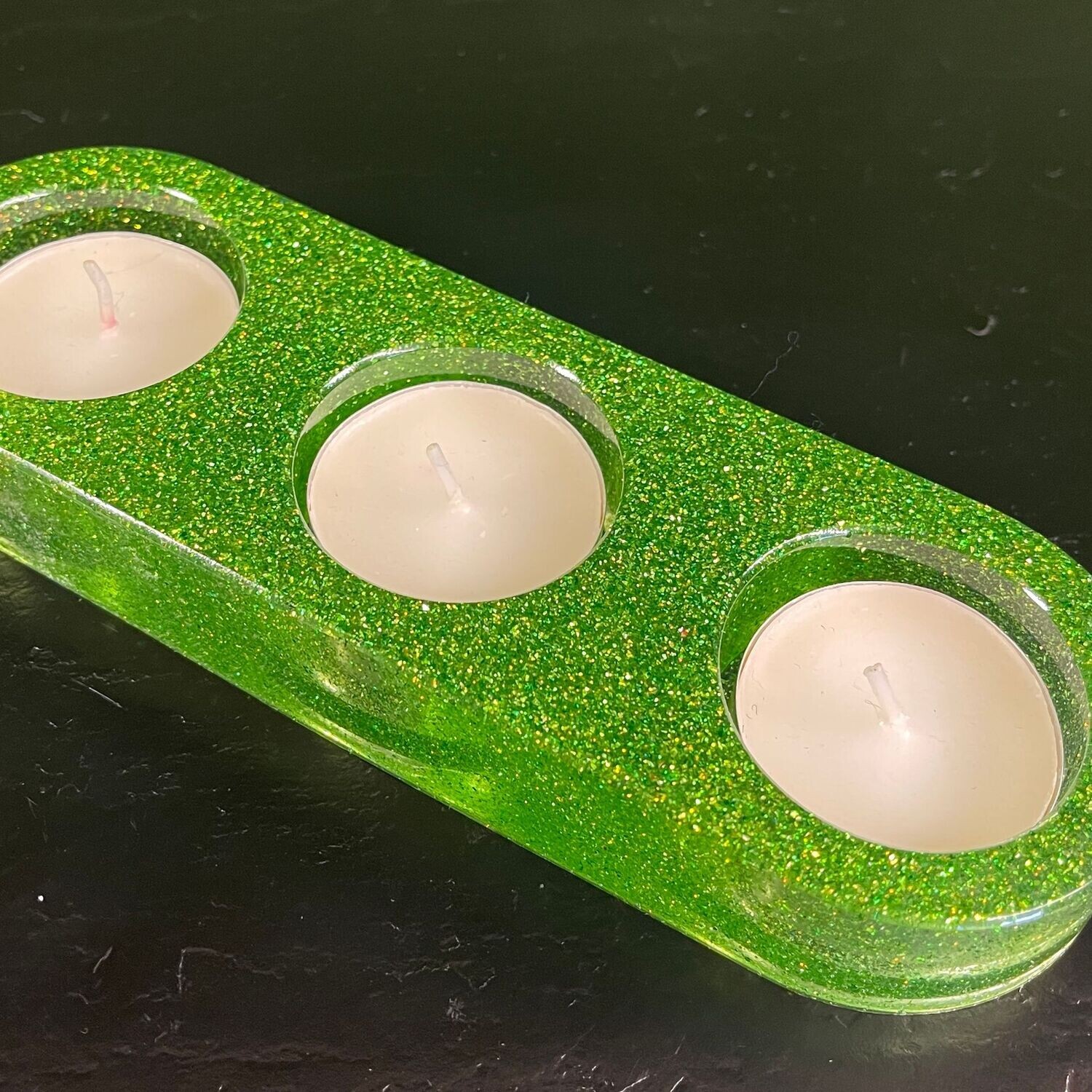 Green 3 T-Light Holder