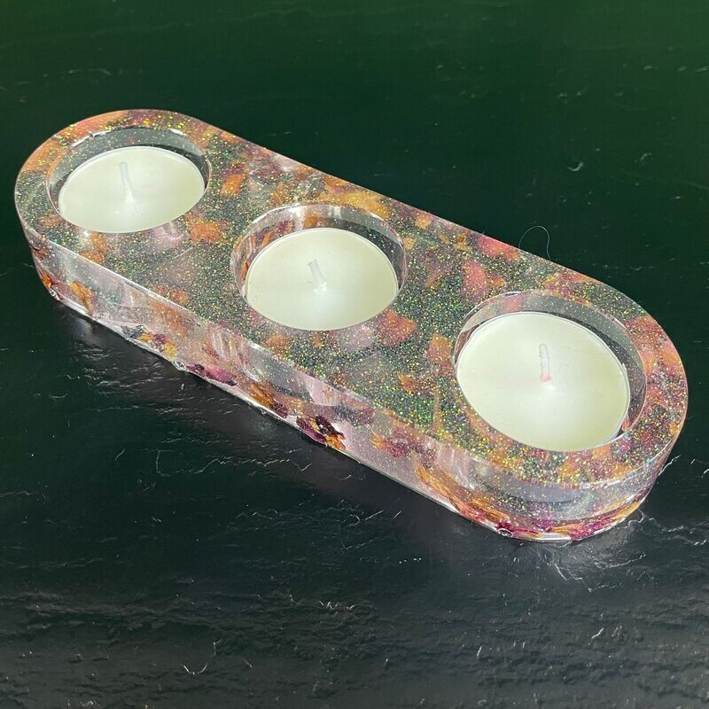 Clear 3 T-Light Holder