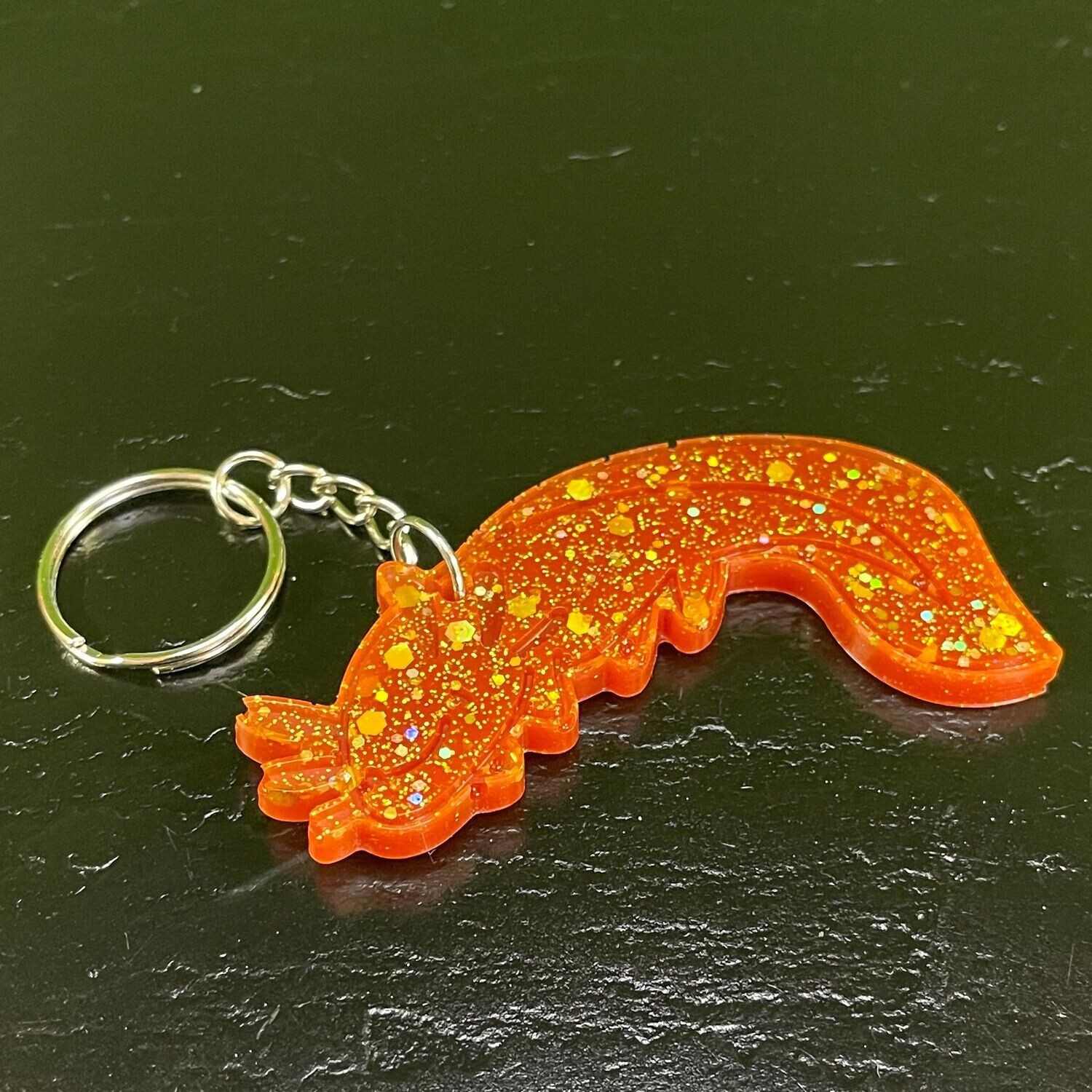Axolotl Orange Keyring