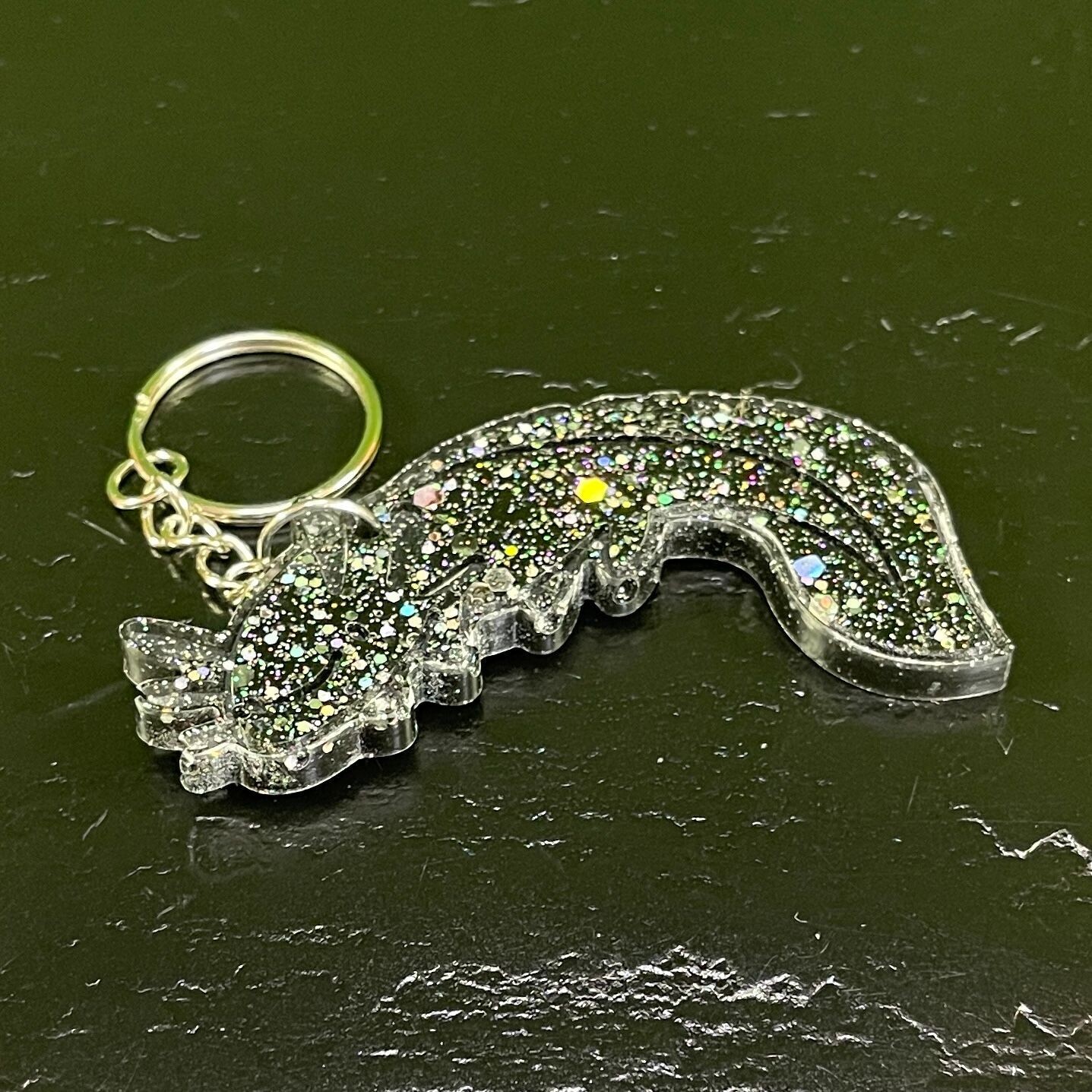 Axolotl Black Keyring