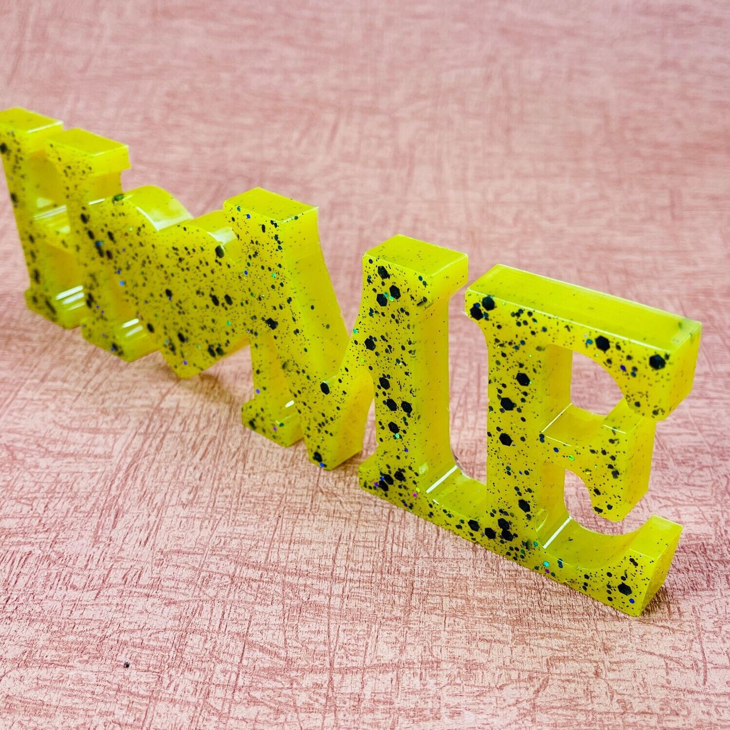 HOME - Yellow/Sparkles Sign