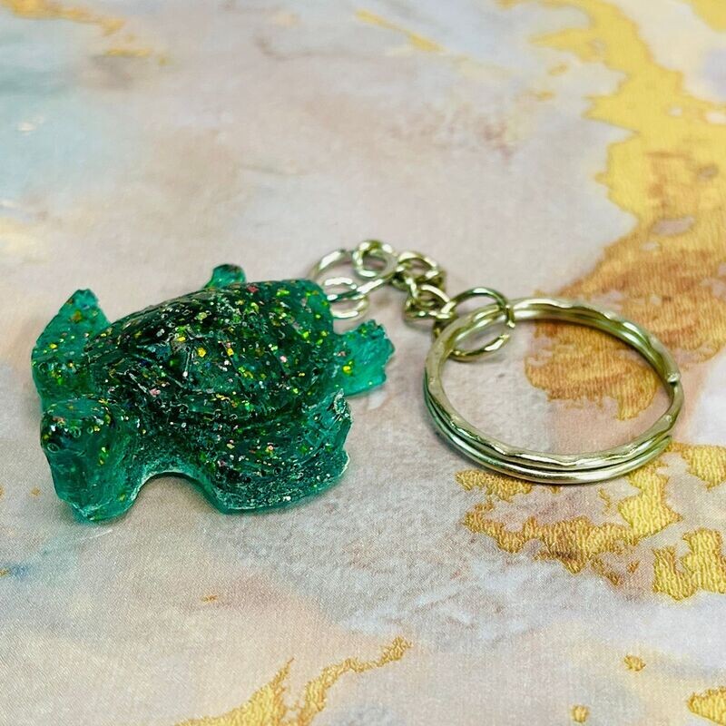 Turtle Sea Green Sparkling Keyring