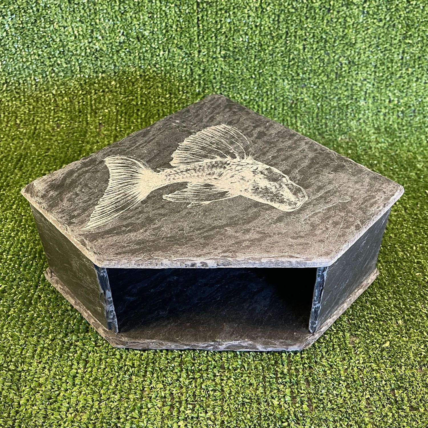 Catfish Laser Engraved Slate Cave9x20x20cm