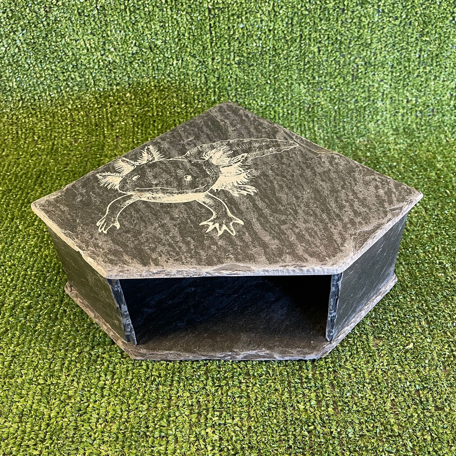 Axolotl Laser Engraved Slate cave 9x20x20cm