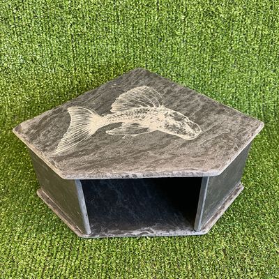 Catfish Aquatic Laser Engraved Slate Cave 11x20x20cm