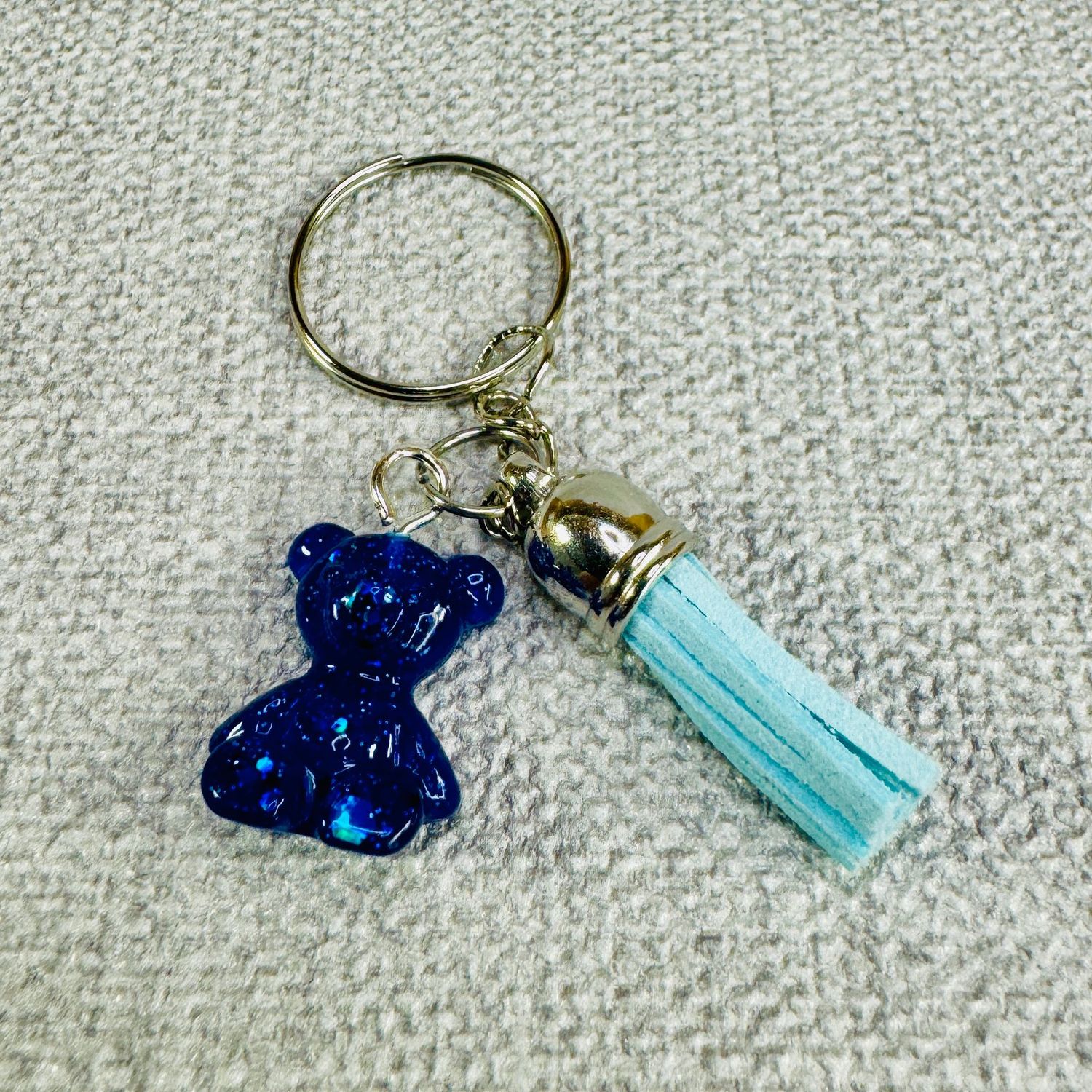 Bear Mini Blue Keyring