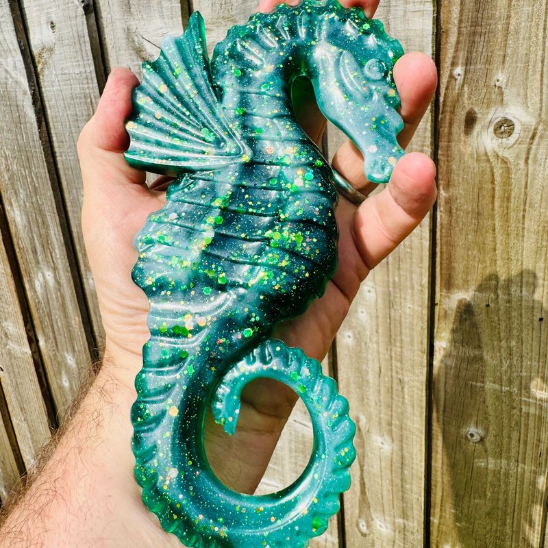 Seahorse Green wall art Model