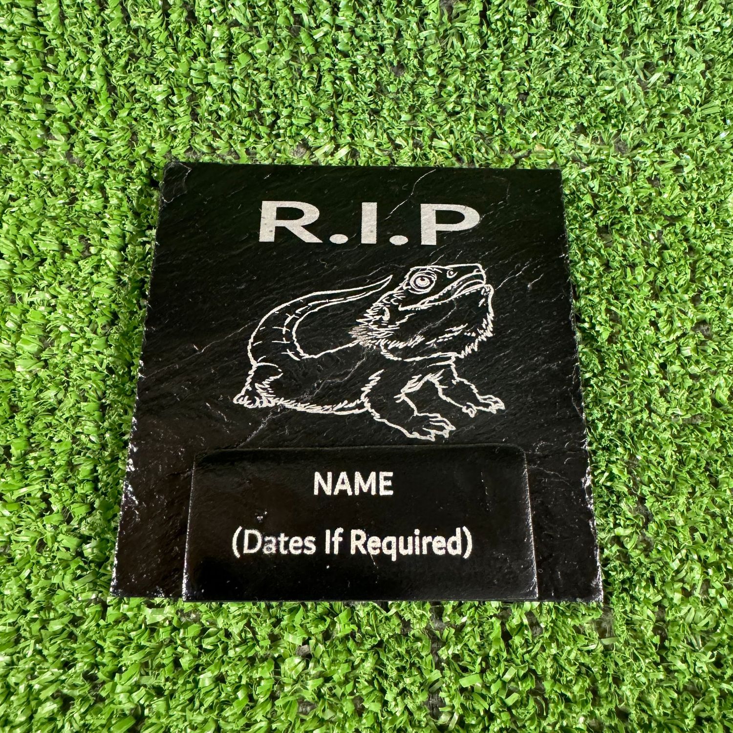 RIP Bearded Dragon Reptile Slate Marker