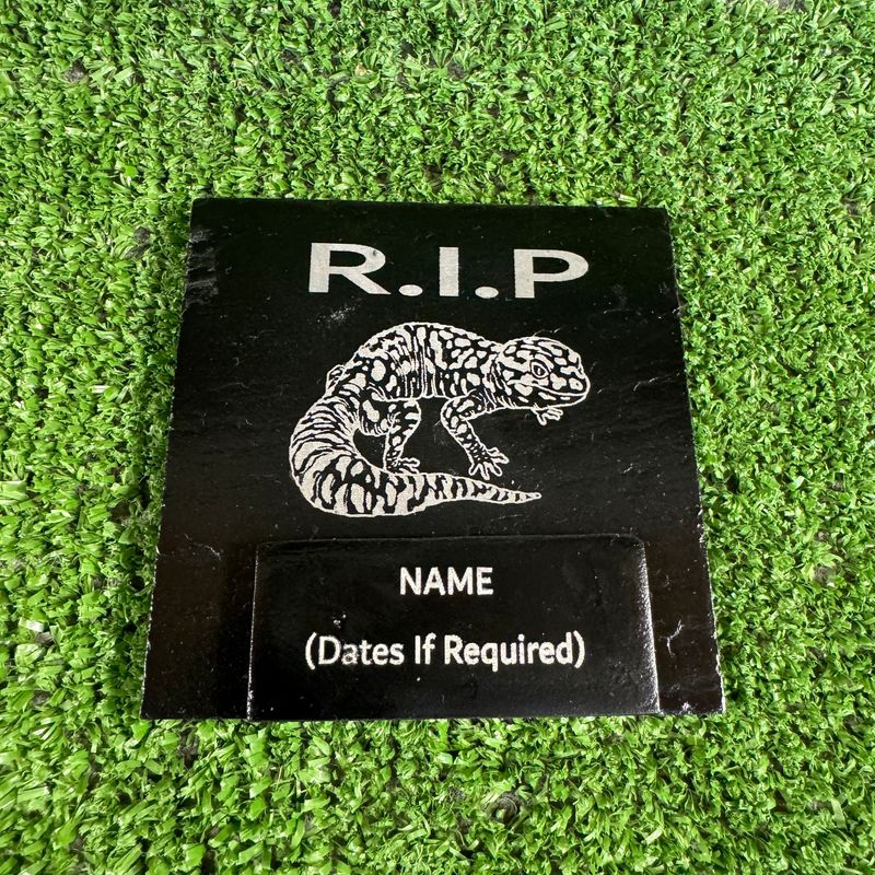 RIP Gecko Reptile Slate Marker