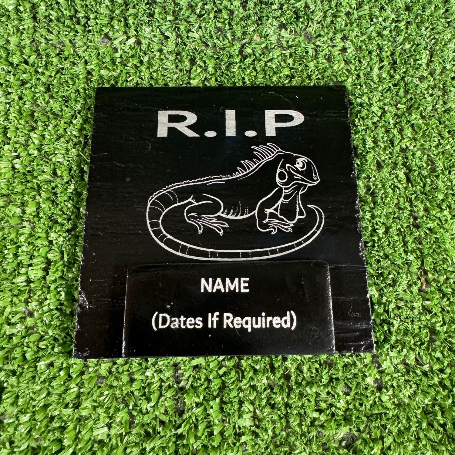 RIP Iguana Reptile Slate Marker