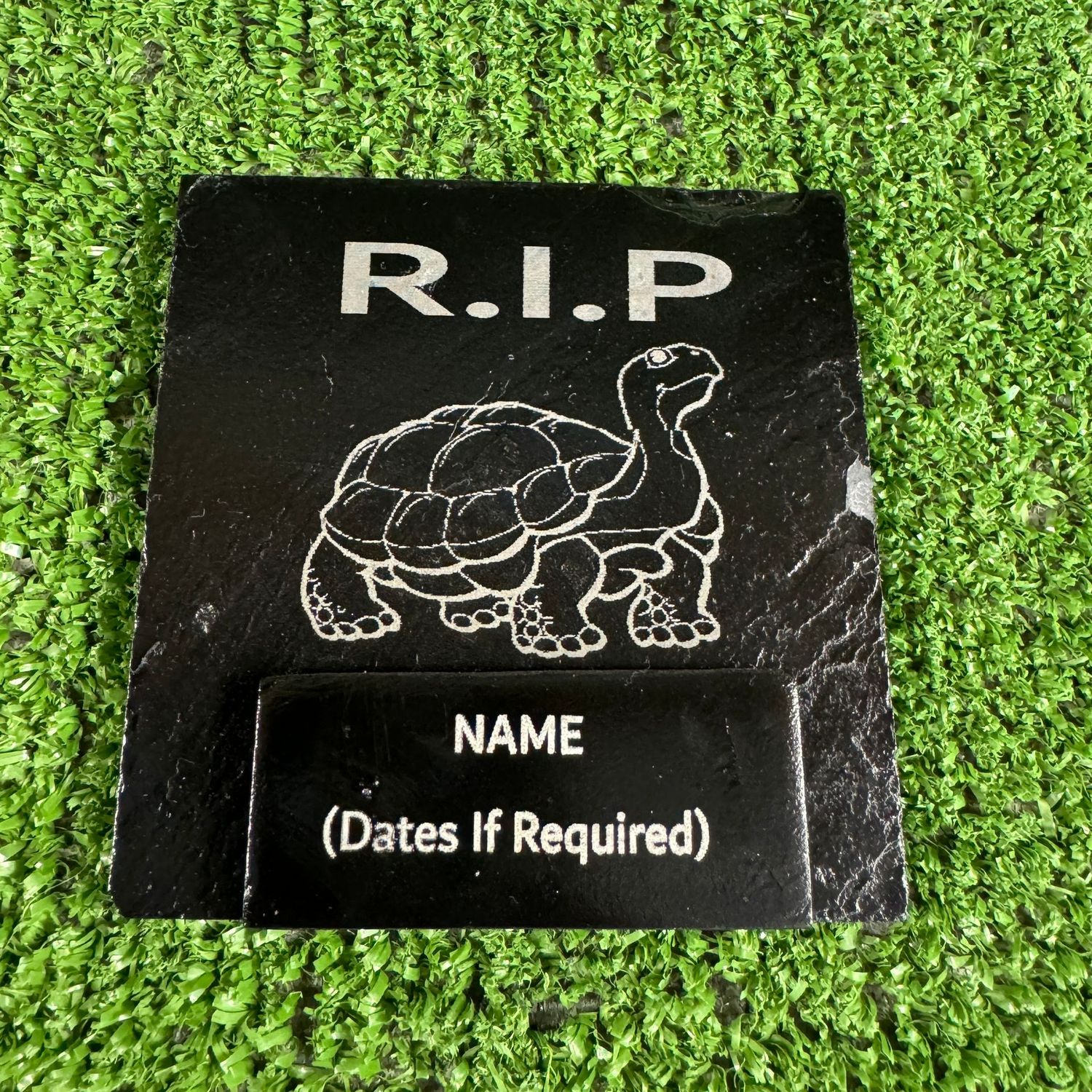 RIP Tortoise Reptile Slate Marker