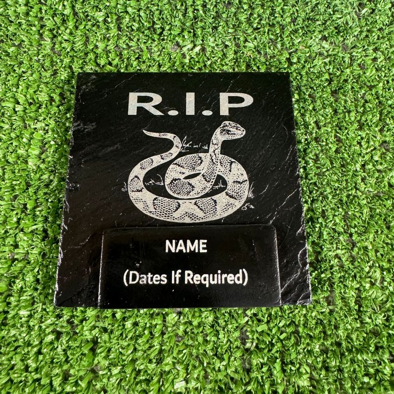 RIP Snake Reptile Slate Marker