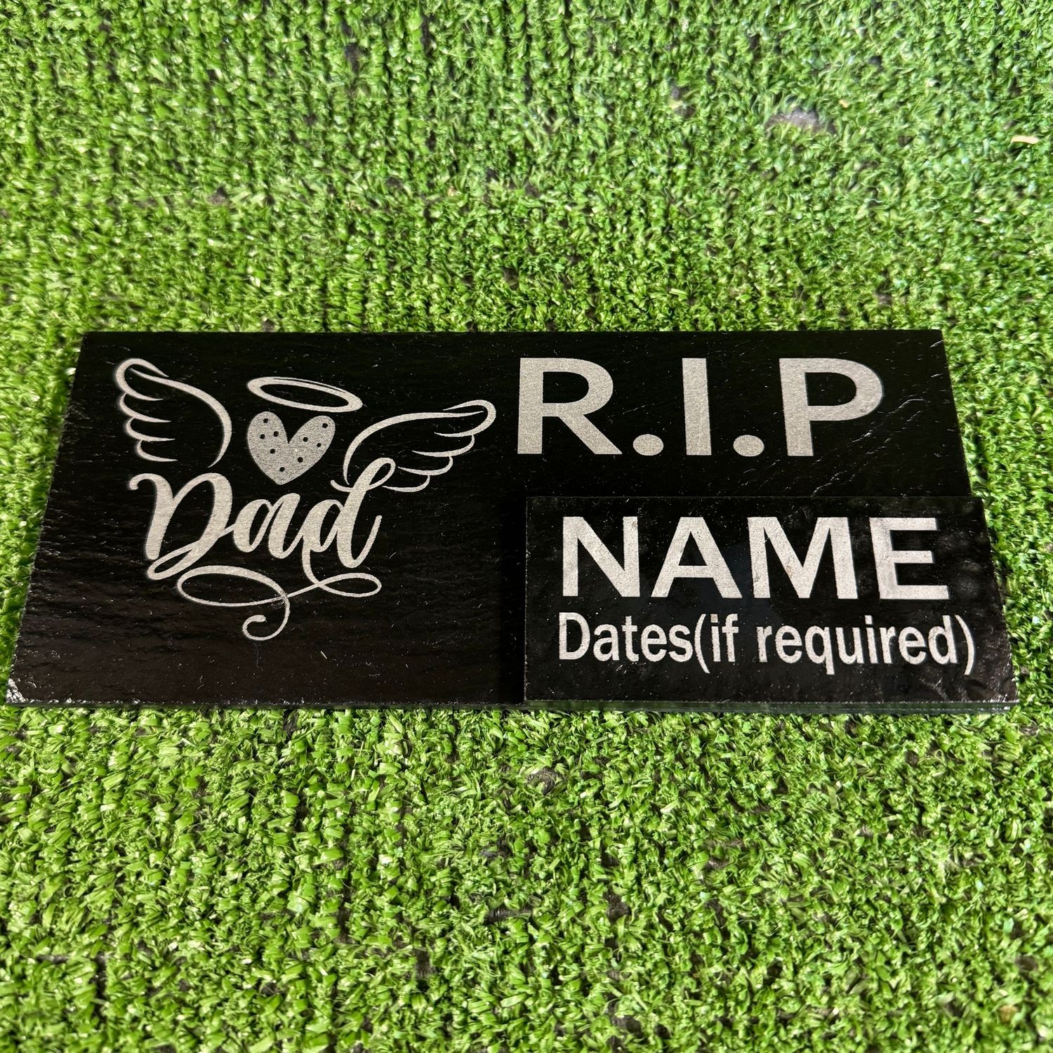 Dad RIP Grave Garden Slate Marker 20x9cm