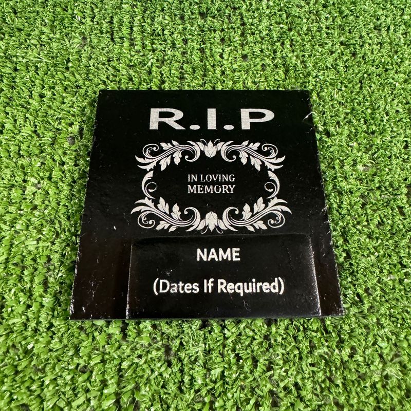 In Loving Memory RIP Grave Garden Slate Marker 9x9cm