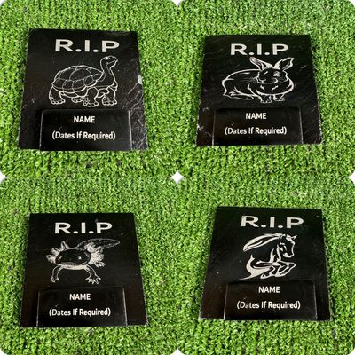 RIP 9x9cm Pet Memorial Slate Grave Markers