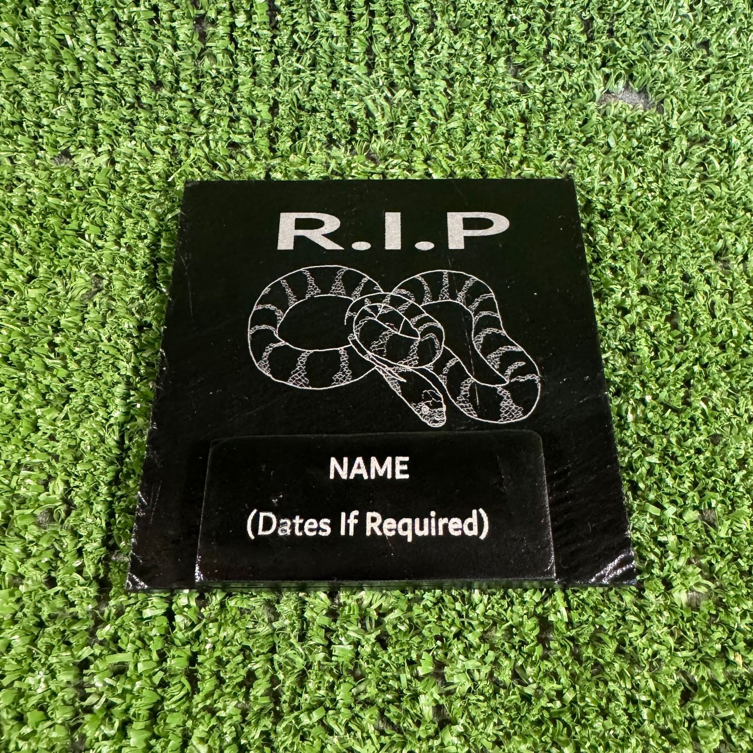 Cornsnake Slate Grave rip Marker