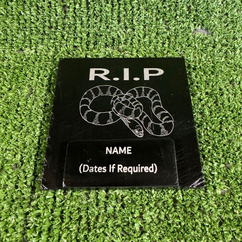 Cornsnake Slate Grave rip Marker