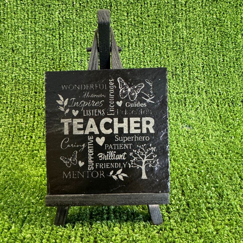 Teacher Funny Slate Coaster 9x9cm