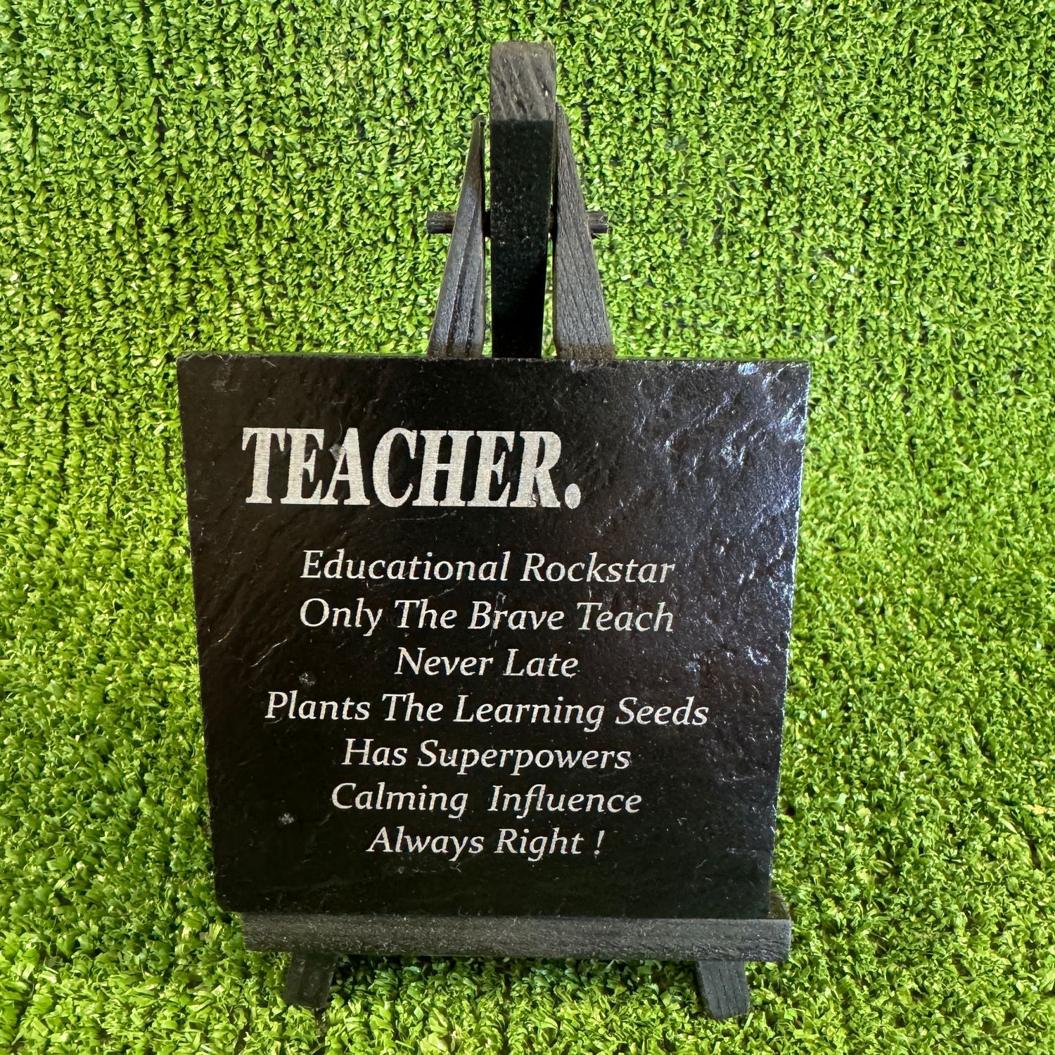 Teacher 2 Funny Slate Coaster 9x9cm